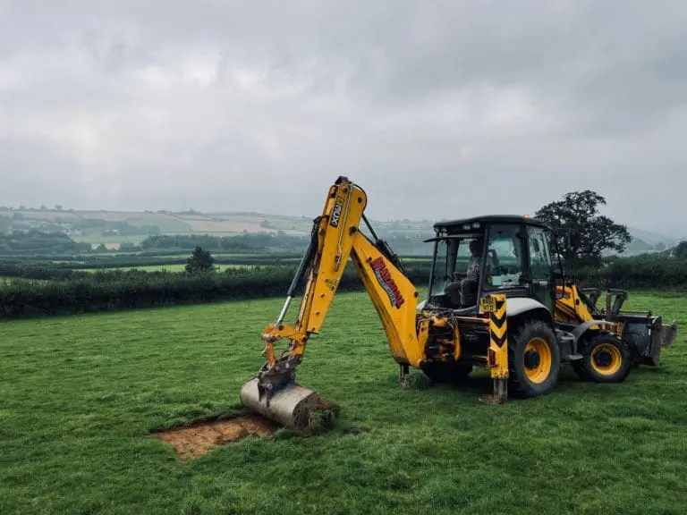 Excavator Digging Trial Pit