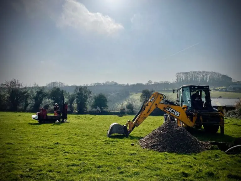 Digger in Field