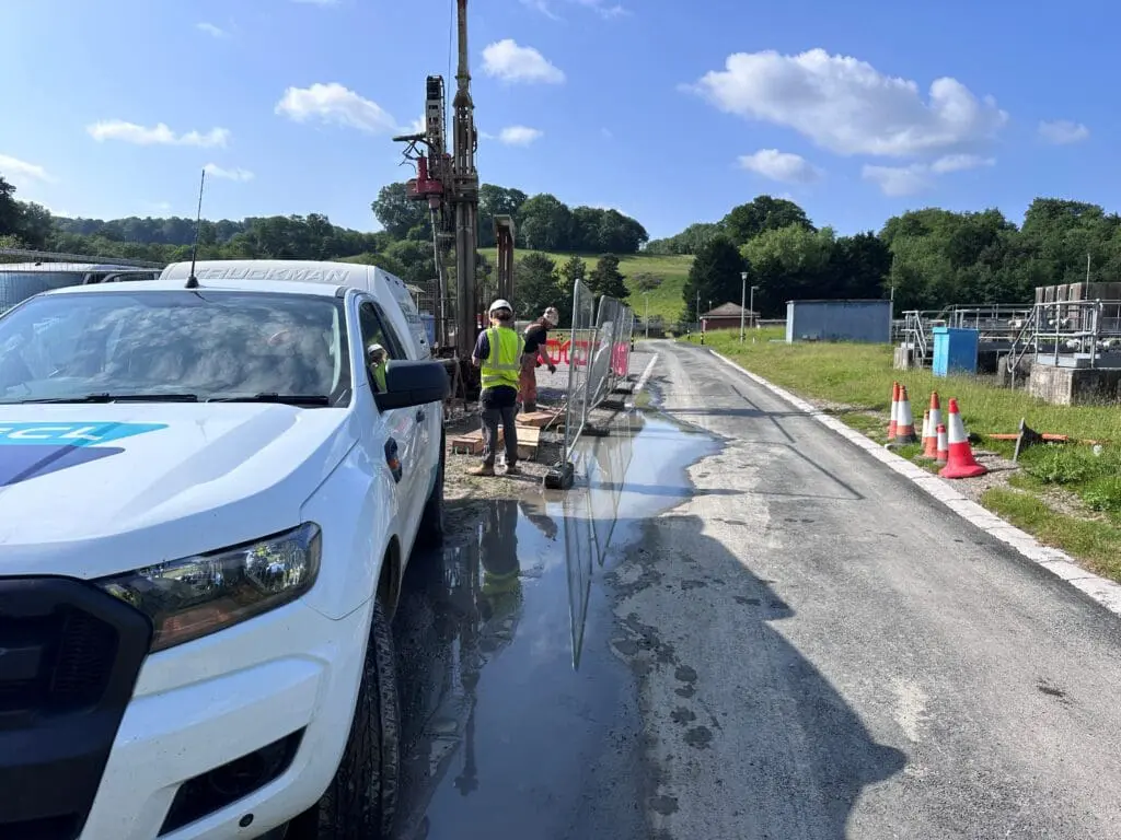 Truck and Drilling Rig