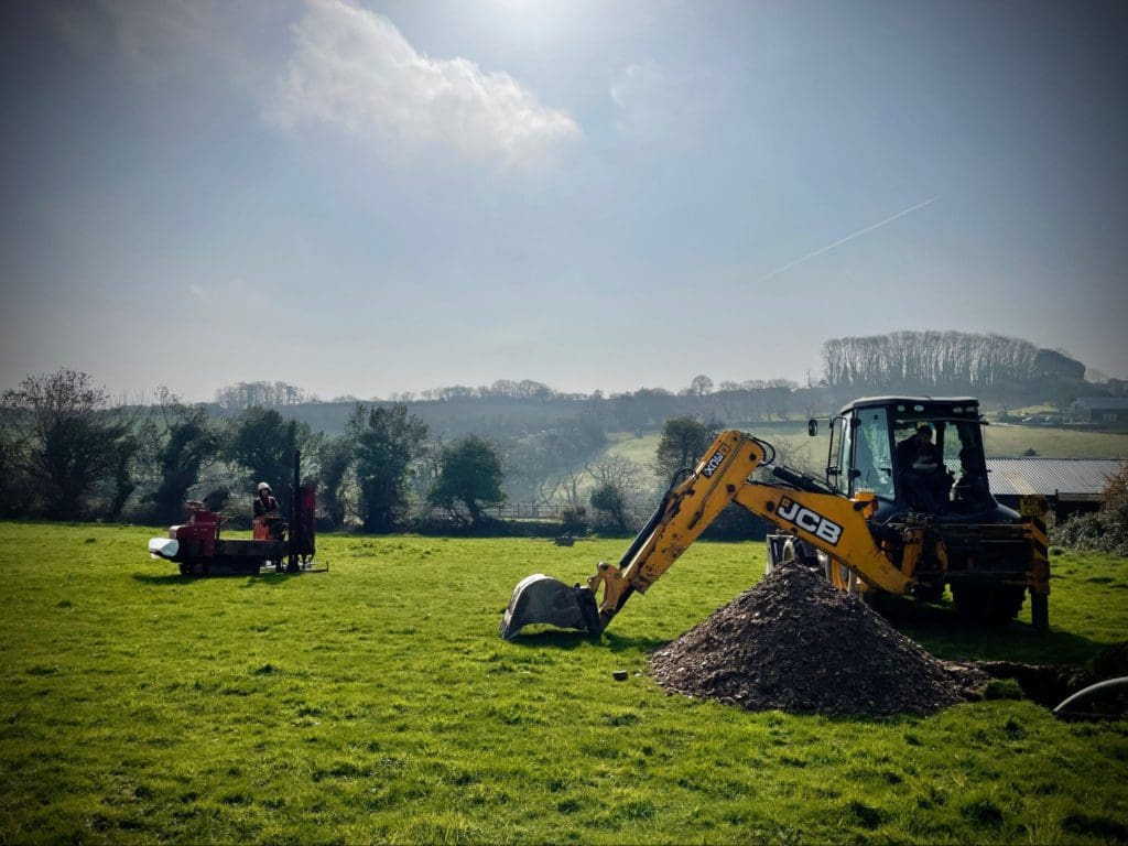 Digger in Field