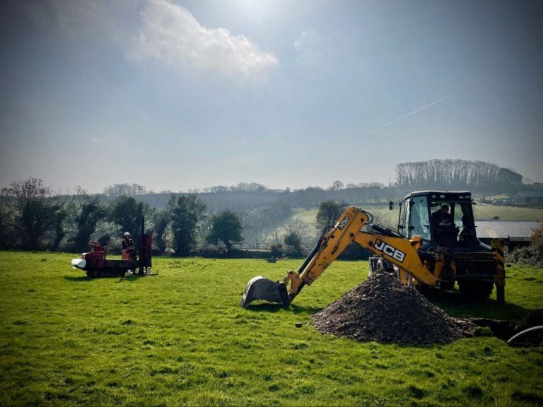 Digger in Field